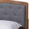 Baxton Studio Ratana Transitional Grey Fabric Upholstered & Walnut Brown Finished Wood Platform Bed-Full 201-11591 - alternate 8
